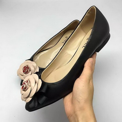 CHANEL Shallow mouth flat shoes Women--059